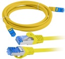Ethernetový internetový kábel skrútený RJ45 LAN Cat 6A SFTP LSZH 3m žltý
