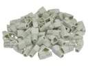 NEKU Gumový kryt na zástrčku RJ45, sivý, 100 ks.