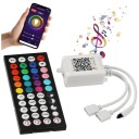 RGB OVLÁDAČ PRE LED pásik + Bluetooth aplikácia pre hudobný telefón 2 vstupy