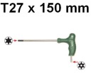 Kľúč TORX T27, TX27 s rukoväťou Jonnesway H10MT27150