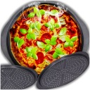 PIZZOVÝ PLECH NA PEČENIE TARTOV XXL PLECH Z UHLÍKOVEJ OCELE 33CM