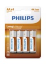 Philips Longlife AA batérie R6 R06 1,5V zinok x4