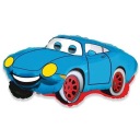 Fóliový balónik Smiling auto modrý 35 cm