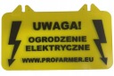 Výstražná značka, elektrický ovčiak na plote, páska s energiou