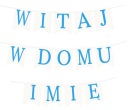 Banner Garland VITAJTE HOME + MENO Baby Shower