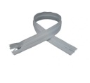 Zips, SAMOSTATNÝ Zips, KRYTÁ ČIPKA, 20 cm, SIVÁ