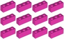LEGO 3622 BRICK 1x3 tmavoružová (15g) 12 ks.
