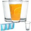 3x poháre DRINK, voda, džús, kompót, sada pohárov na nápoje