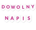 Personalizované vlajky GIRLAND ANY NAME, ružové