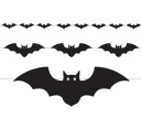 Banner GARLAND BAT HALLOWEEN čierny 8 KS