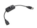 Predlžovací USB kábel s vypínačom