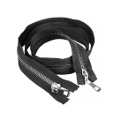 Zámok na zips DUAL lux SERIES strieborný 90cm TWIN 2852