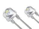BIELE LED 8mm slamený klobúk 150mA 25 KS diód