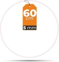 Kovová kruhová obruč BIELA ​​makramé 60cm HRÚBKA 5mm