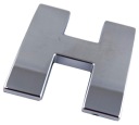 ZNAK PÍSMENO PÍSMENO CHROME H H VEĽKÉ 5,6CM Z9N64