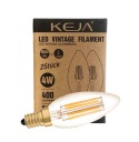 E14 LED ŽIAROVKA 4W 400lm VINTAGE 2 kusy