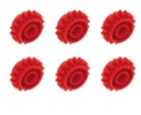 Spojka LEGO Sprocket 16 červená 18946 - 6 ks