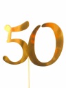CAKE TOPPER narodeninové 40 50 číslo zlaté