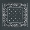 BANDANA BANDAM BANDAMA ŠÁLKA PAISLEY, SIVÁ