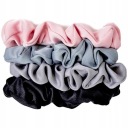4 x SCRUNCHIE SATÉNOVÁ RUBA NA VLASY, SADA 4 ks