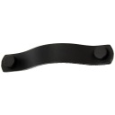Kožená ÚCHYTKA na nábytkové skrinky Úchytka Úchytka KNOB - Čierny odtieň 160 mm