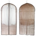 Obliečka na šaty 60 x 120, hnedá, zapínaná na zips