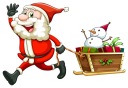 NÁLEPKA NA OKENNÉ SKLO ZRKADLO SANTA CLAUS