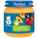 Dezert pre deti Jablková omáčka s broskyňami 4 m+ 125 g Gerber
