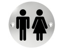 SKRUTOVANÉ OZNAČENIE DVERÍ WC WC OCEL