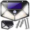 LED SOLAR LAMPA 100 ULIČNÁ ZÁHRADNÁ FASÁDNA LAMPA SÚMRAK SNÍMAČ POHYBU