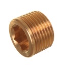 Mosadzná PLUG, 3/8 závit, redukcia pre ByPass ventil