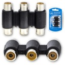 Konektor adaptéra 3x RCA Chinch samica