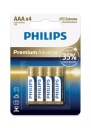 Alkalické batérie AAA x4 Philips Premium Alkaline