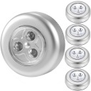 SAMOLEPIACA PODSKRIŇOVÁ LAMPA S BATÉRIAMI, 4 ks.