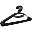 Plastové závesné otočné vešiaky na šaty Strong BLACK 10 ks