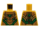 Lego New Torso bez rukovätí ninjago gold Lloyd Golden Oni 973pb4824