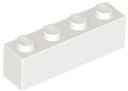 LEGO Brick Brick 1x4 Biela 301001 3010