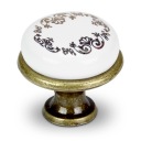 NÁBYTOKOVÝ GOMBÍK PORCELÁNOVÁ SKRINÍKOVÝ GOMBÍK SO VZOROM