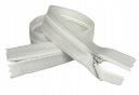 Pevný skrytý zips sivobiely 22 cm