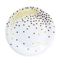 Biele papierové taniere s dekoráciou, 18 cm, narodeninové
