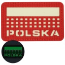 VELCRO ZÁPLATA POLSKÝ VLAJKA LASEROVÝ REZANÝ 50x80 FLUORESCENT M-TAC ČERVENÝ