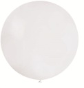Balón Obrie guľa pastelovo biela svadobná 80cm