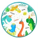 NARODENINOVÉ PAPIEROVÉ TANIERE NA TORTU DINOSAUR 6x