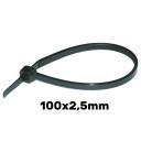 Sťahovacie pásky 100 x 2,5mm UV čierna HAUPA 100 ks