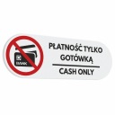 Nálepka - Platba iba v hotovosti, iba v hotovosti 10x30
