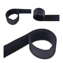 Páska na suchý zips 30mm, obojstranná, čierna, nízky kábel
