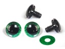 OČI pre trblietavých maskotov ZELENÉ oči 12 mm 4 KS
