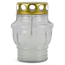 Sviečka liata sklenená 10 cm Biela DP65