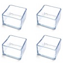 4ks Silikónové nábytkové preložky Štvorcové 30x30mm