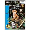 Škrabadlo a omaľovánka 2V1 KIDEA ANIMALS